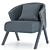 Zara Home Bouclé Armchair: Luxurious Upholstered Elegance 3D model small image 5