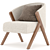 Zara Home Bouclé Armchair: Luxurious Upholstered Elegance 3D model small image 7