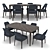 Stylish Poliform Furniture Set 3D model small image 1