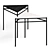 CB2 Wedge Side Table: Modern and Compact Design 3D model small image 1