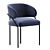 Elegant Meridiani Isetta Dining Chair 3D model small image 3