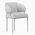 Elegant Meridiani Isetta Dining Chair 3D model small image 6