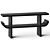 CB2 Pagoda Console Table: Sleek Black Design 3D model small image 1