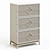 Frato Diamond Tallboy Drawer: Sleek and Spacious Storage. 3D model small image 1