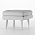 Wilde Y Velvet Pouf: Sleek, Cozy & Chic 3D model small image 4