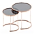 Rose Gold Glass Top Tables 3D model small image 4