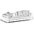 Luxury Blazer Sofa: Elegant 2013 Design 3D model small image 3