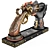 Steampunk Gun Hand Holder Replica 3D model small image 4