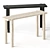 Exquisite Bone Inlay Console: CB2 Livia 3D model small image 1