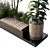 Urban Green Bench Collection with Flower-Plant-Tree 3D model small image 6