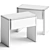 Sleek Ash Nightstand - CB2 Fore Collection 3D model small image 2
