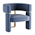 Modern Braselet Armchair Replica 3D model small image 1