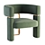 Modern Braselet Armchair Replica 3D model small image 3