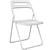 Modern Foldable Nisse Chair | Glossy White/Chrome Finish 3D model small image 5