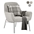 Elegant LOVY Armchair: 3 Color Options 3D model small image 3