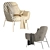 Elegant LOVY Armchair: 3 Color Options 3D model small image 5