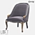 LoftDesign Armchair 3729: Chic Wood and Fabric Seating 3D model small image 1