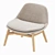 Warda Timber Lounger: Stylish and Comfortable 3D model small image 3