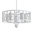 Elegant Five-Light Chandelier 3D model small image 2