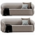 Modern Ditre Clip Sofa: Stylish, Versatile Design 3D model small image 1