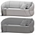 Modern Ditre Clip Sofa: Stylish, Versatile Design 3D model small image 3