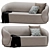 Modern Ditre Clip Sofa: Stylish, Versatile Design 3D model small image 4