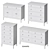 Modern White Chest of Drawers 3D model small image 1