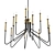 Eurofase Rado 31: Elegant Black 12-Light Chandelier 3D model small image 1