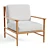 Teak Caned Back Chair 3D model small image 1