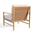 Teak Caned Back Chair 3D model small image 4