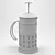 Sleek French Press Coffee Maker 3D model small image 2