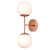 Copper Sconce Globe Wall Light 3D model small image 1