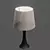 3D Plastic and Paper Table Lamp 3D model small image 1