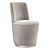 Swivel Velvet Dining Chair 3D model small image 1