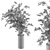 Green Branch Bouquet in Vase 3D model small image 5