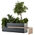 Urban Oasis: Plant Box Bench Set 3D model small image 5