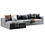 Modern Urban Chaise Longue Sofa 3D model small image 3