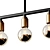 Industrial Black Brass Bar Light 3D model small image 3