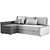 IKEA FRIHETEN Corner Sofa - Versatile & Stylish 3D model small image 7