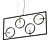 Modern Loft Rings Pendant Chandelier 3D model small image 1