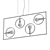 Modern Loft Rings Pendant Chandelier 3D model small image 2