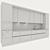 Contemporary White Wood Kitchen 3D model small image 4