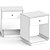 Sleek Bowed Nightstand: CB2's Lacquered Bedside 3D model small image 2