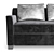 Modern Philippe Hurel Flann Sofa 3D model small image 3