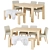 Terra Natural Dining Set: Crate & Barrel 3D model small image 1