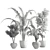 Sleek Indoor Plant Stand 3D model small image 6