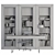 Executive Office Desk with Built-in Library 3D model small image 11