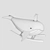 Whale Rocker: Plush Body & Wooden Frame 3D model small image 4