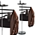 Modern Valet Stand with Mirror 3D model small image 1