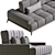 Modern Milan Brussel Sofa 3D model small image 2